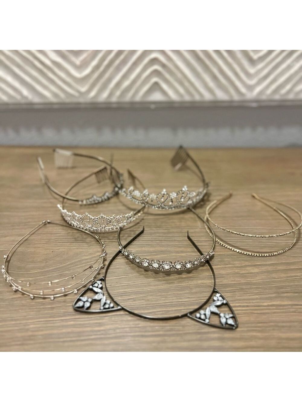 7 Princess Bundle crystal Tiara Headbands Dress Up Costume Dressy Formal Bling